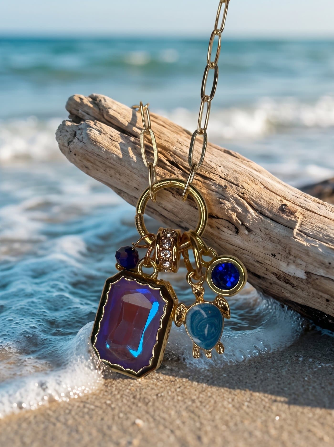 Mermaid Charm Necklaces layered together