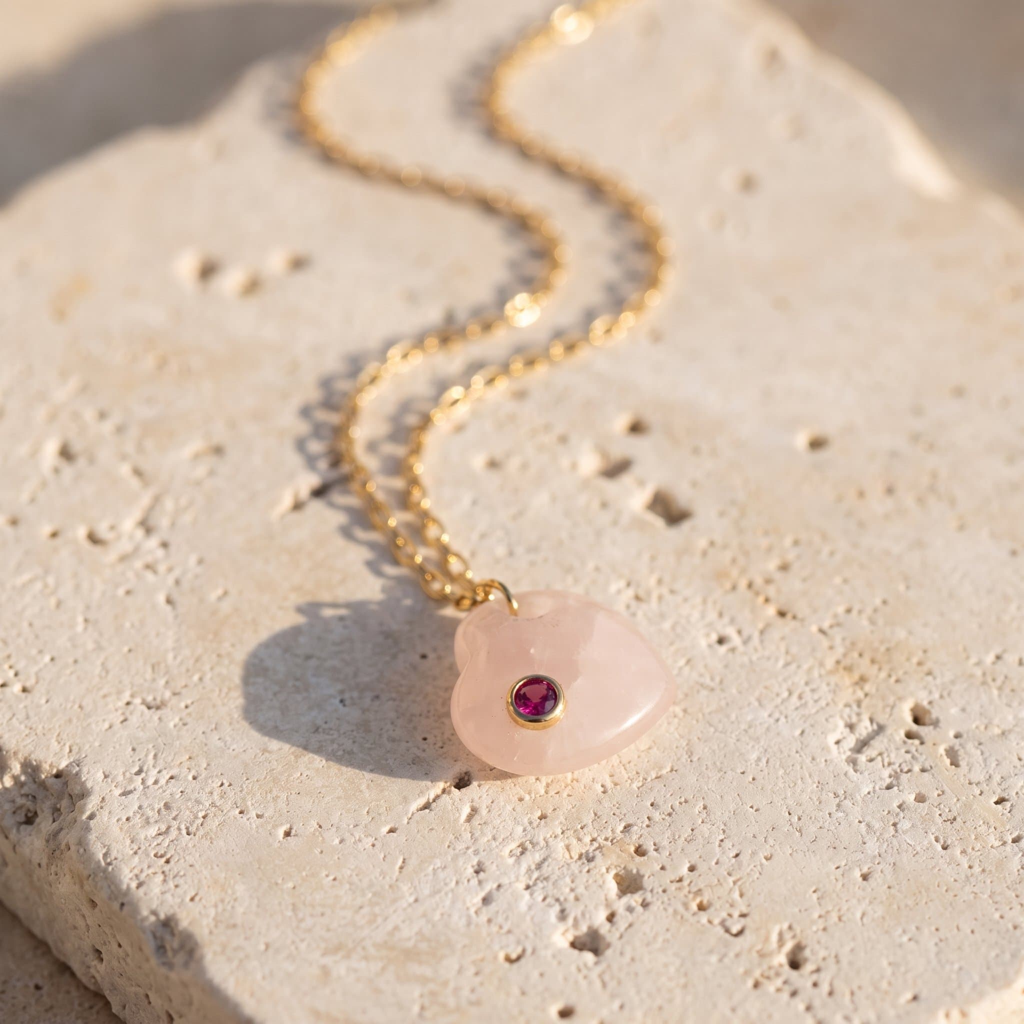 Rose Quartz Heart, Pink