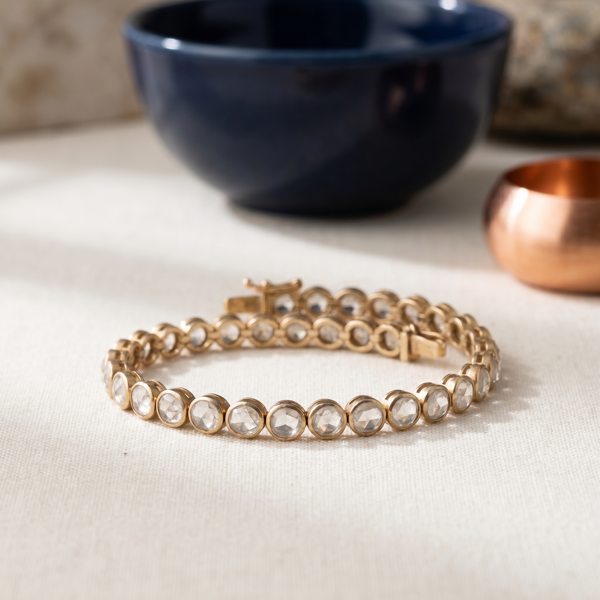Rose-Cut Tennis Bracelet